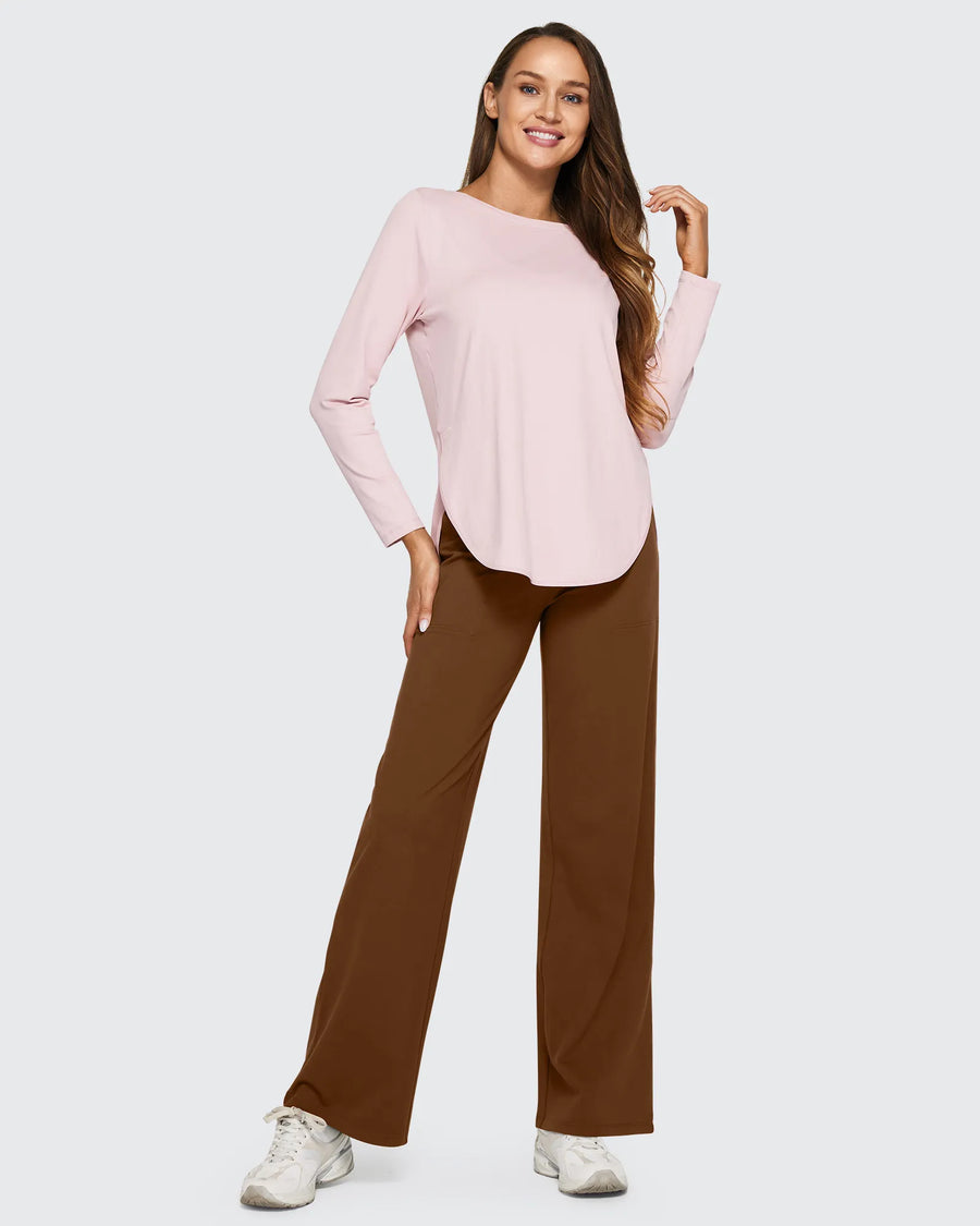 High-Waist Weite Hose — Office Fit