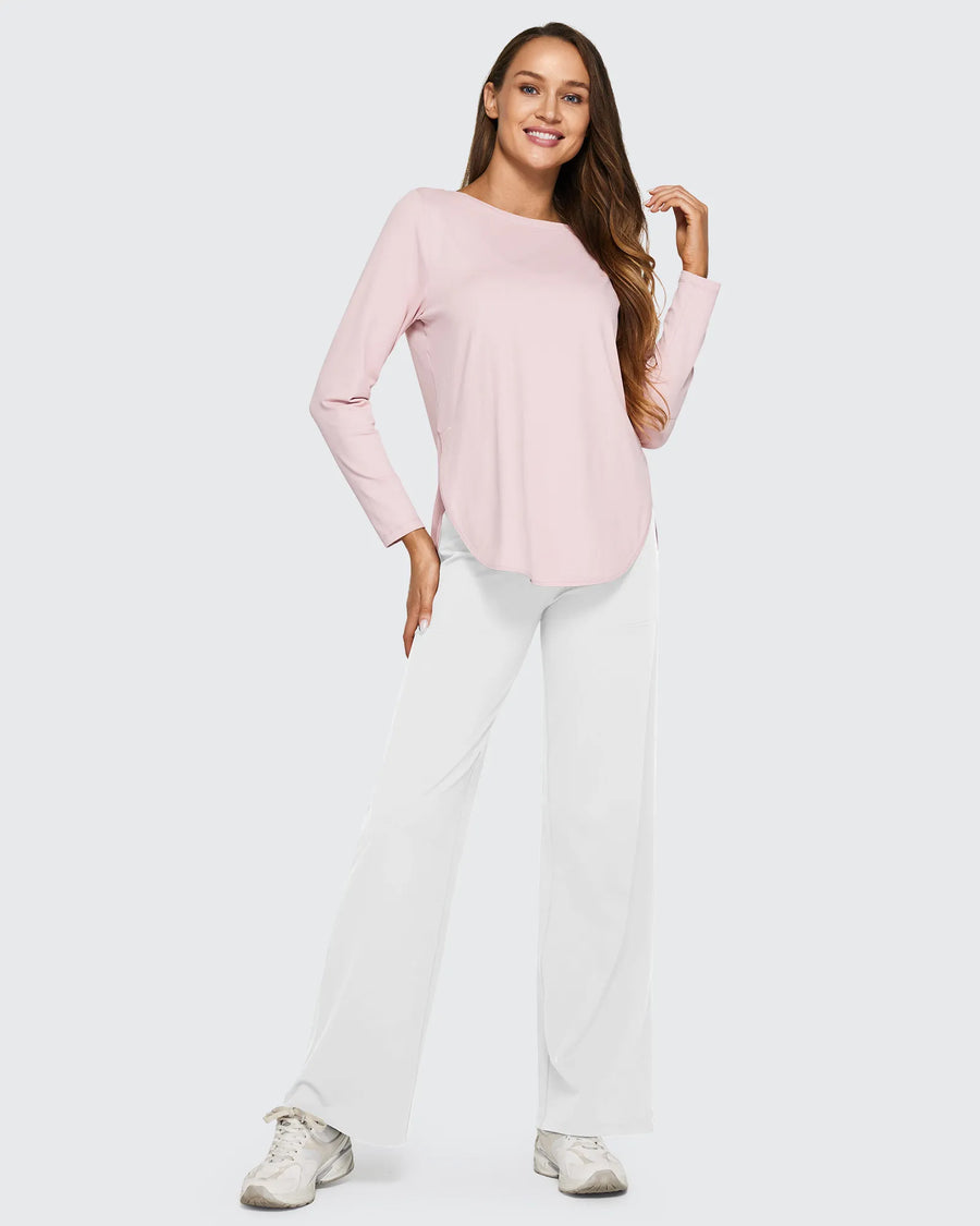 High-Waist Weite Hose — Office Fit