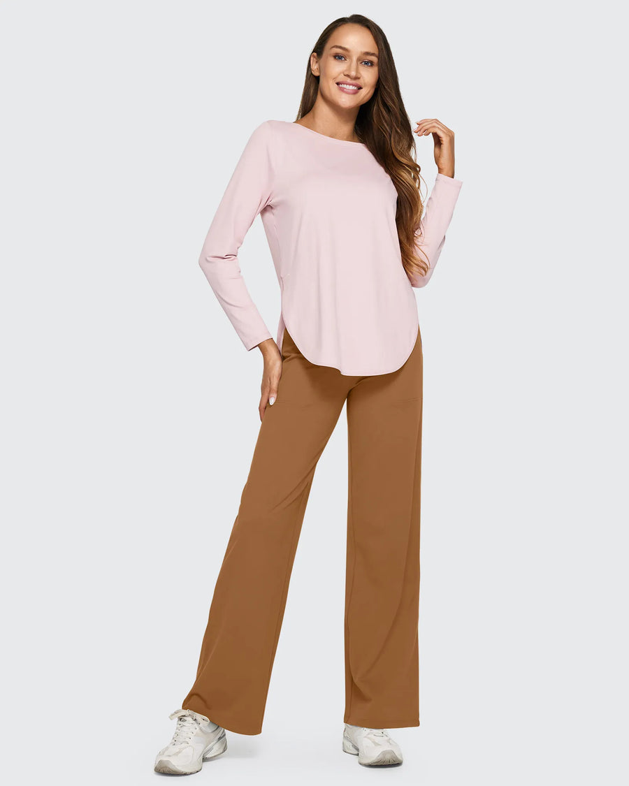 High-Waist Weite Hose — Office Fit