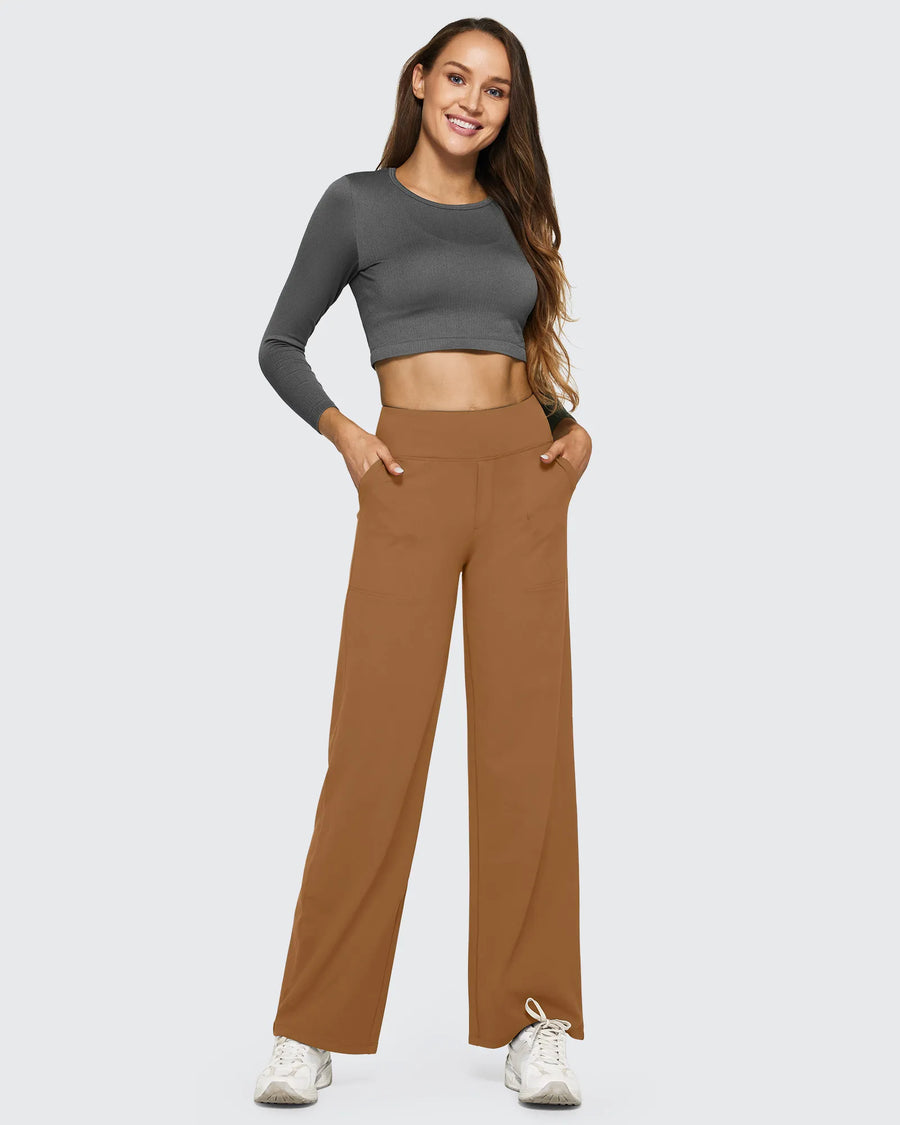 High-Waist Weite Hose — Office Fit