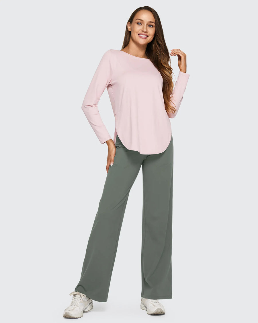 High-Waist Weite Hose — Office Fit